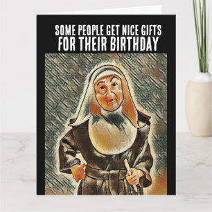 LUSTIGE KATHOLISCHE NONNE GEBURTSTAG KARTE