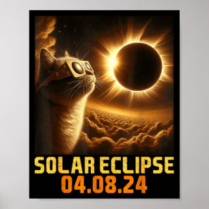 Lustige Kätzchen Katze Sonnenbrille Total Solar Poster