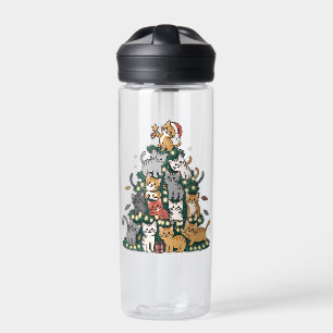 Lustige Kätzchen Weihnachtsbaum Katze Haustier Tie Trinkflasche