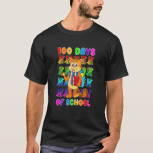 Lustige Katze 100 Tage Schule 100H Tag der Schule T-Shirt