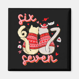 Lustige Katze 67 Meme Six Seven Gen Alpha Slang Ki Magnet