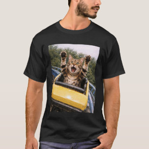Lustige Katze Achterbahn Albernes Meme-Grafik Beng T-Shirt