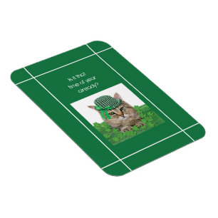 Lustige Katze am St. Patrick's Day Magnet