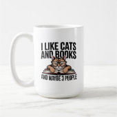 Lustige Katze antisoziale Kitty Introvertierte Buc Kaffeetasse (Links)