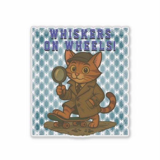 lustige Katze Aufkleber (Vorderseite)