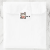 Lustige Katze Benutze Es Aufkleber (Tasche)