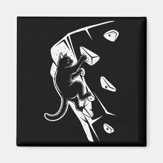 Lustige Katze Bouldering Felsenklettern Katze  Magnet (Vorne)