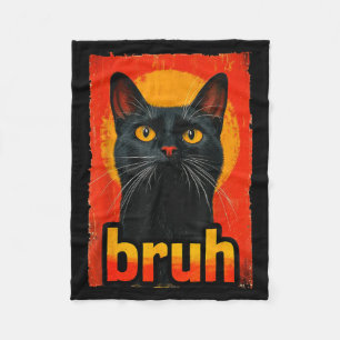 Lustige Katze Bruh Für Teens Jungs Mädchen Männer  Fleecedecke