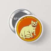 Lustige Katze Button (Vorne & Hinten)
