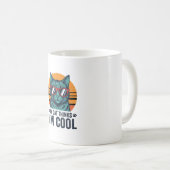 Lustige Katze denkt, ich bin cool vintage Kaffeetasse (VorderseiteRechts)