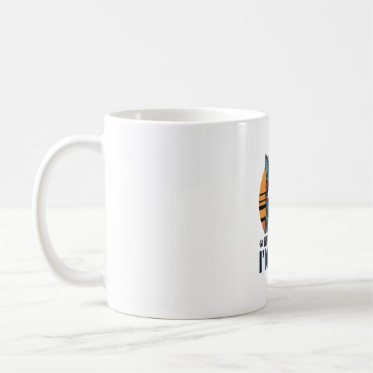 Lustige Katze denkt, ich bin cool vintage Kaffeetasse (Links)