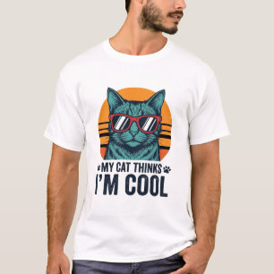 Lustige Katze denkt, ich bin cool Vintage T-Shirt