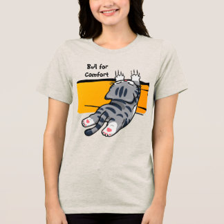 Lustige Katze, Dicke Katze, Lustige Schrift, Moder Tri-Blend Shirt