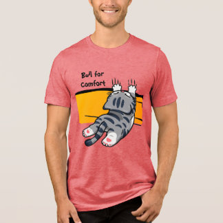 Lustige Katze, Dicke Katze, Lustige Schrift, Moder Tri-Blend Shirt