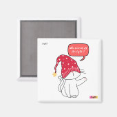 lustige Katze, die das Licht ausgeschaltet hat Magnet (Vorderseite/Rückseite)