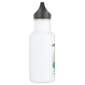 Lustige Katze, die mit Zitat-Wasser-Flasche Trinkflasche (Links)