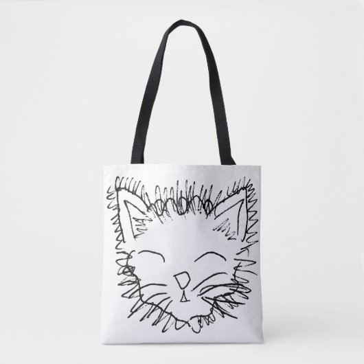 Lustige Katze, die Taschen-Tasche zeichnet Tasche (Vorderseite)