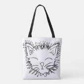 Lustige Katze, die Taschen-Tasche zeichnet Tasche (Rückseite)