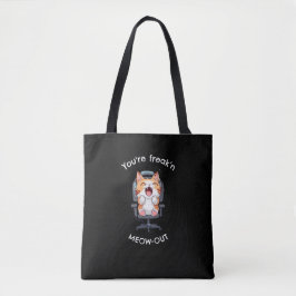 Lustige Katze, die total ausflippt Tasche