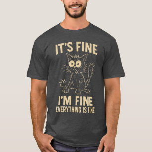 Lustige Katze ee Männer Frauen Weird Crazy Meme Ka T-Shirt