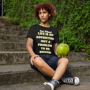 Lustige Katze Einfach Moderne Zitate Personalisier T-Shirt