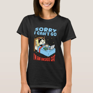 Lustige Katze Entschuldigung Kann Nicht Reingehen T-Shirt
