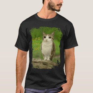 Lustige Katze Eule Entgleister Brainrot Internet M T-Shirt