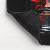 Lustige Katze fährt Polizei jagt Kätzchen Meme Hum Mousepad (Ecke)