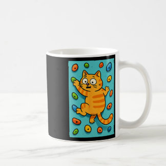 Lustige Katze Felsenkletterer Bouldering Wand Klet Kaffeetasse