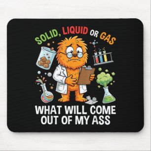Lustige Katze Fest Flüssig Oder Gas Physik Wissens Mousepad
