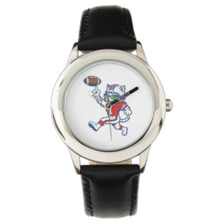 Lustige Katze Football-Spieler Armbanduhr