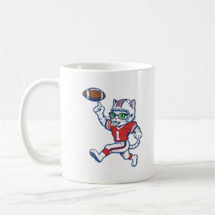 Lustige Katze Football-Spieler Kaffeetasse