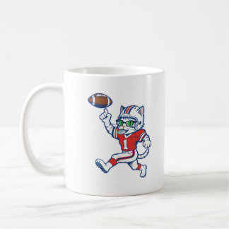 Lustige Katze Football-Spieler Kaffeetasse