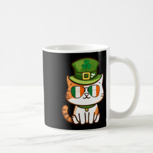 Lustige Katze Frohen St. Patrick's Day Kaffeetasse