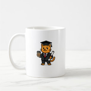 Lustige Katze für den Abschluss in Betriebswirtsch Kaffeetasse
