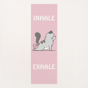 lustige Katze-Furz inhalieren Exhale pink Yogamatte
