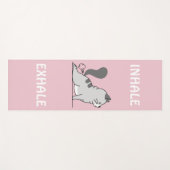 lustige Katze-Furz inhalieren Exhale pink Yogamatte (Vorderseite (Horizontal))