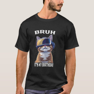 Lustige Katze Geburtstag Jungen Erwachsene Kinder T-Shirt
