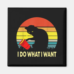 Lustige Katze Geschenk Vintage Sonnenuntergang Ich Magnet