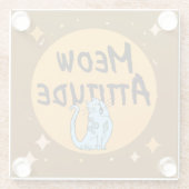 lustige Katze Glasuntersetzer (Rückseite)