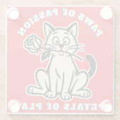 lustige Katze Glasuntersetzer (Rückseite)