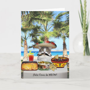 Lustige Katze glückliches Cinco De Mayo Karte