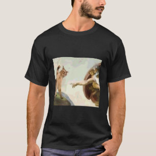 Lustige Katze Gott Schöpfung von Adam Jesus Gen Z T-Shirt