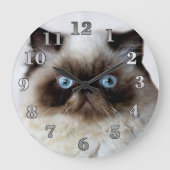 Lustige Katze Große Wanduhr (Vorderseite)