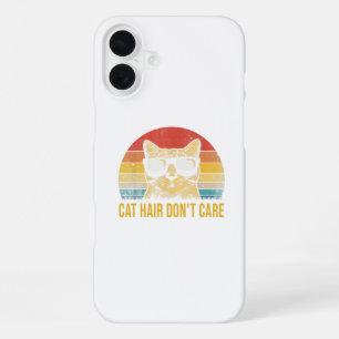 Lustige Katze Haar Ist Uns egal Karte für Katzenli iPhone 16 Plus Hülle