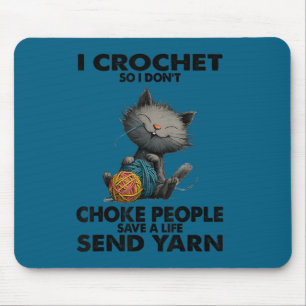 Lustige Katze häkle ich, damit ich Leute nicht erw Mousepad