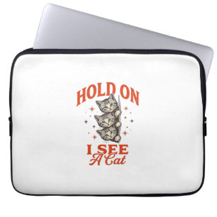 Lustige Katze Halt Mich Sieht Eine Katze Vintage-S Laptopschutzhülle