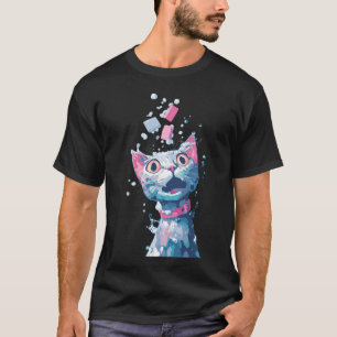 Lustige Katze hat Angst vor Wasser – Süße Badezeit T-Shirt