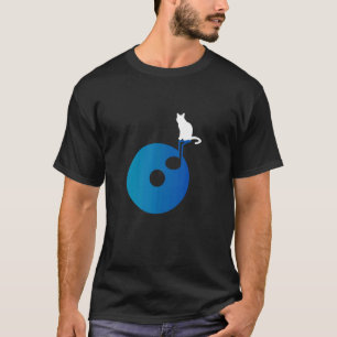 lustige Katze hört Musik Retro VU-Meter HI-FI Ste T-Shirt