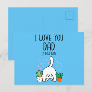 Lustige Katze, ich liebe dich ein ganzes Loch voll Postkarte